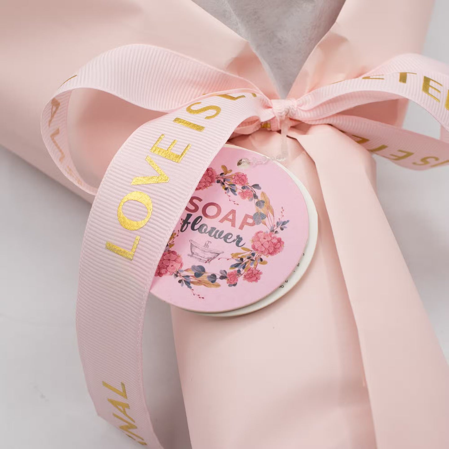 Large Pink Roses Bouquet - Love is Eternal