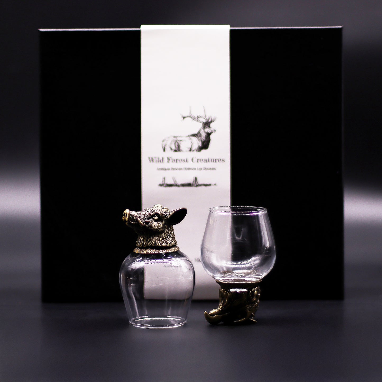 Gift Set of 6 Glasses (50ml) - Mystical Creatures - Antique Bronze