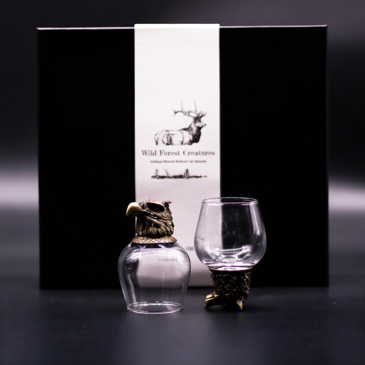 Gift Set of 6 Glasses (50ml) - Mystical Creatures - Antique Bronze