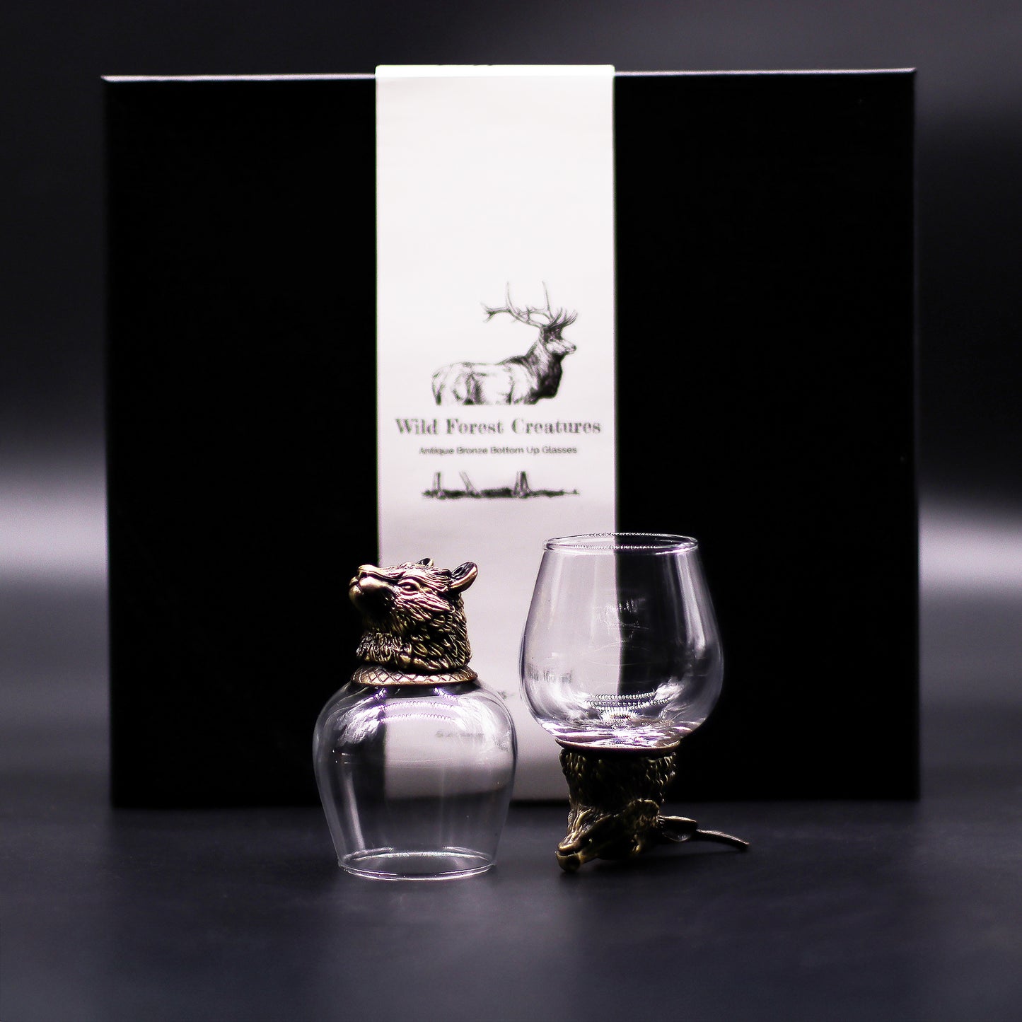 Gift Set of 6 Glasses (50ml) - Mystical Creatures - Antique Bronze