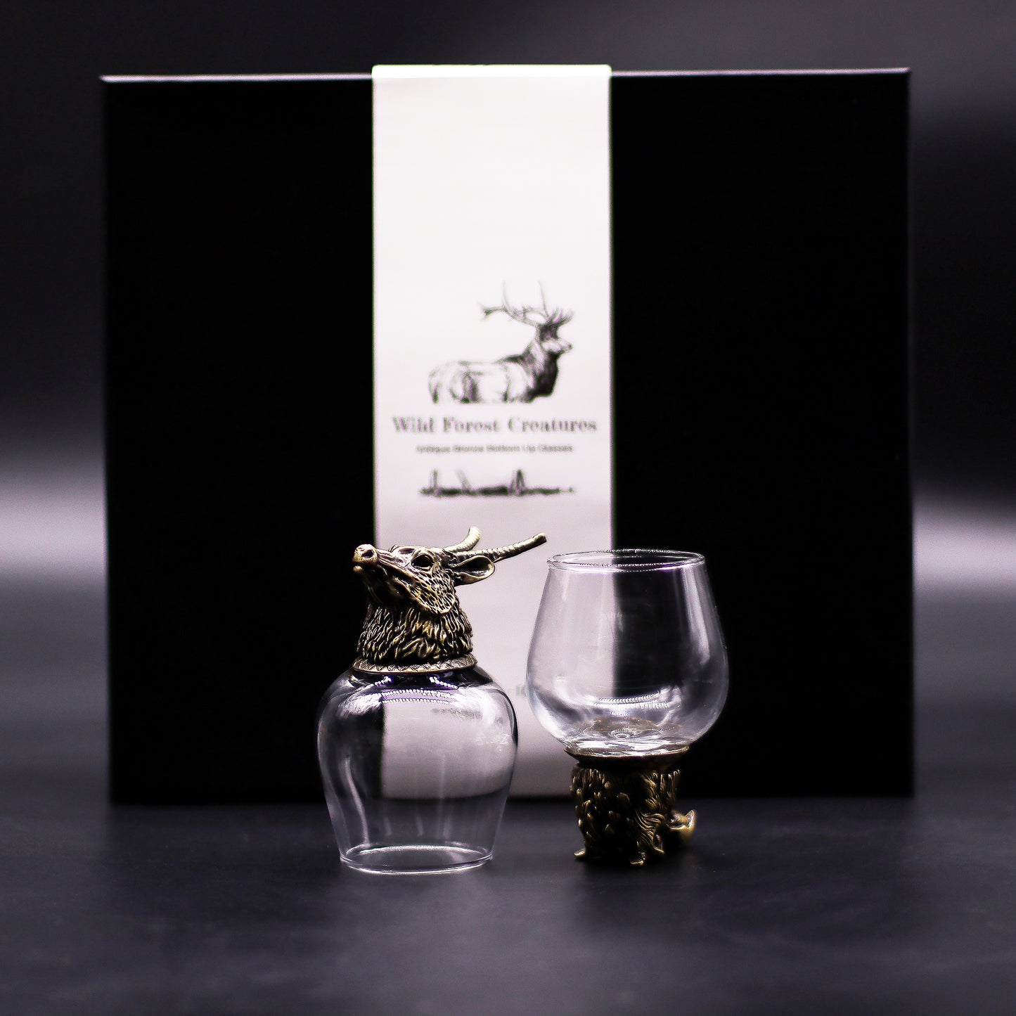 Gift Set of 6 Glasses (50ml) - Mystical Creatures - Antique Bronze