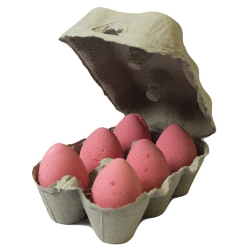 30x Bath Eggs in a Tray - Cherry