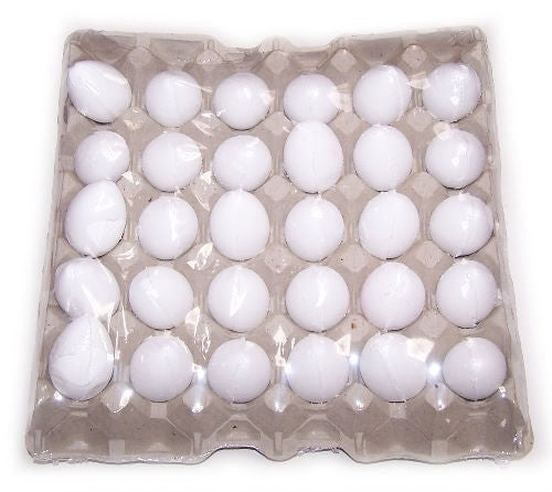 30x Bath Eggs in a Tray - Coconut