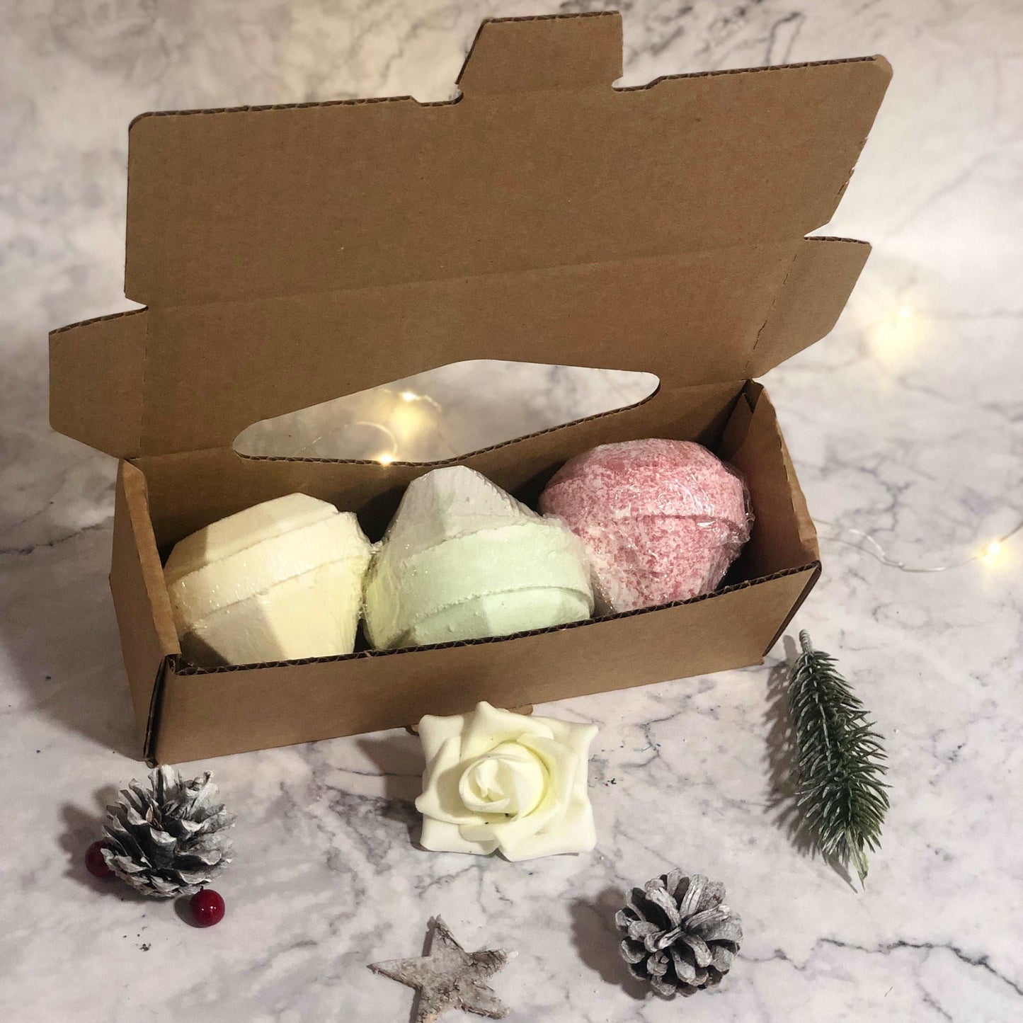 Set Of 3 Gemstone Bath bombs - Sun of Africa, Atocha Star, Sunrise Ruby