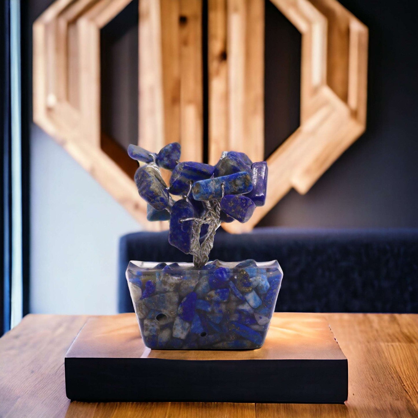 Mini Gemstone Tree On Orgonite Base - Sodalite (15 stones)
