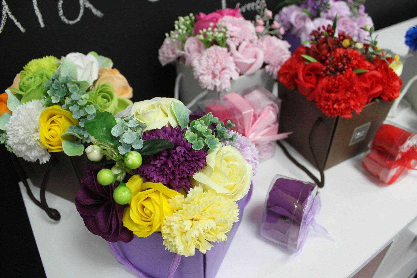 Soap Flower Bouquet - Blue Wedding