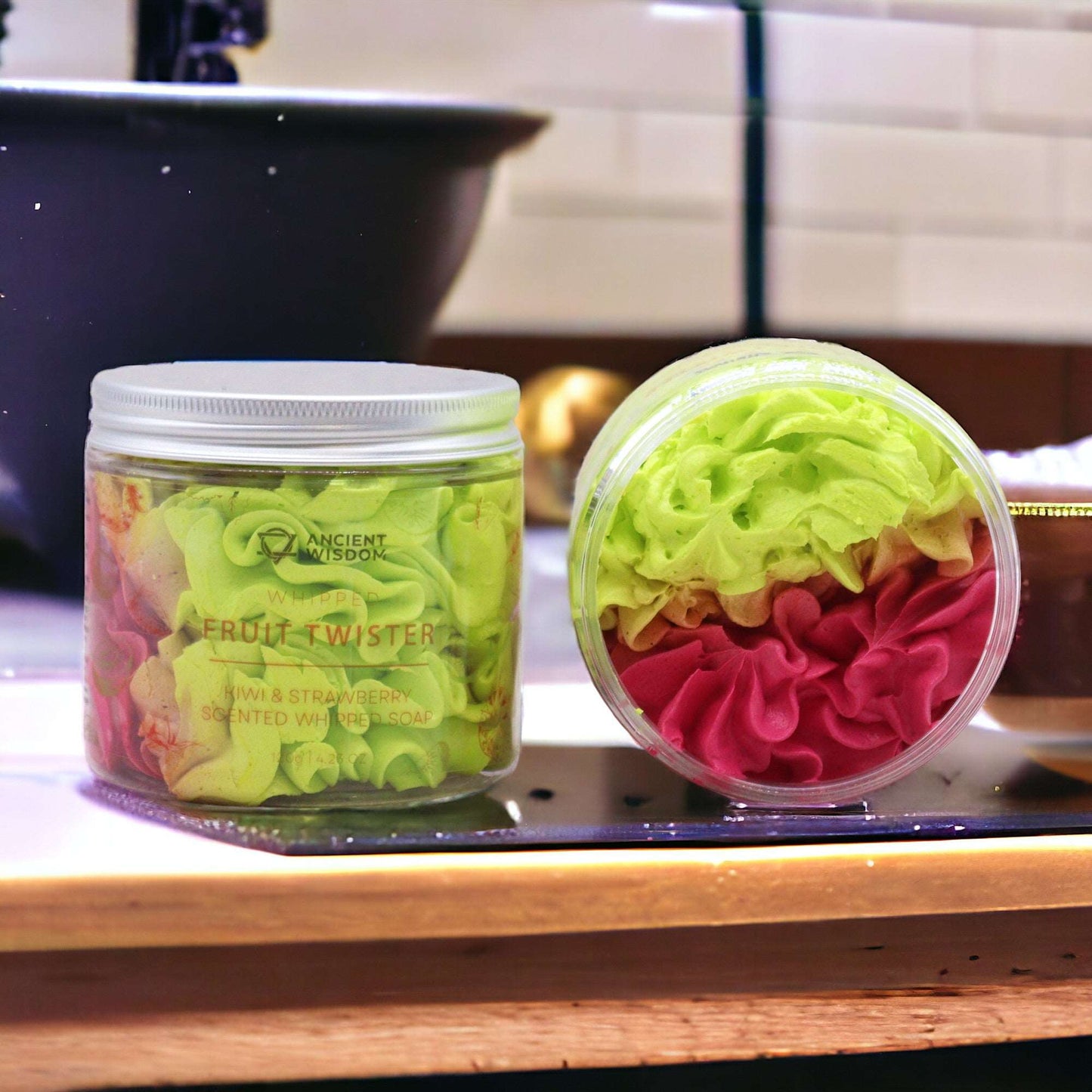 Strawberry & Kiwi Whipped Cream Soap 120g