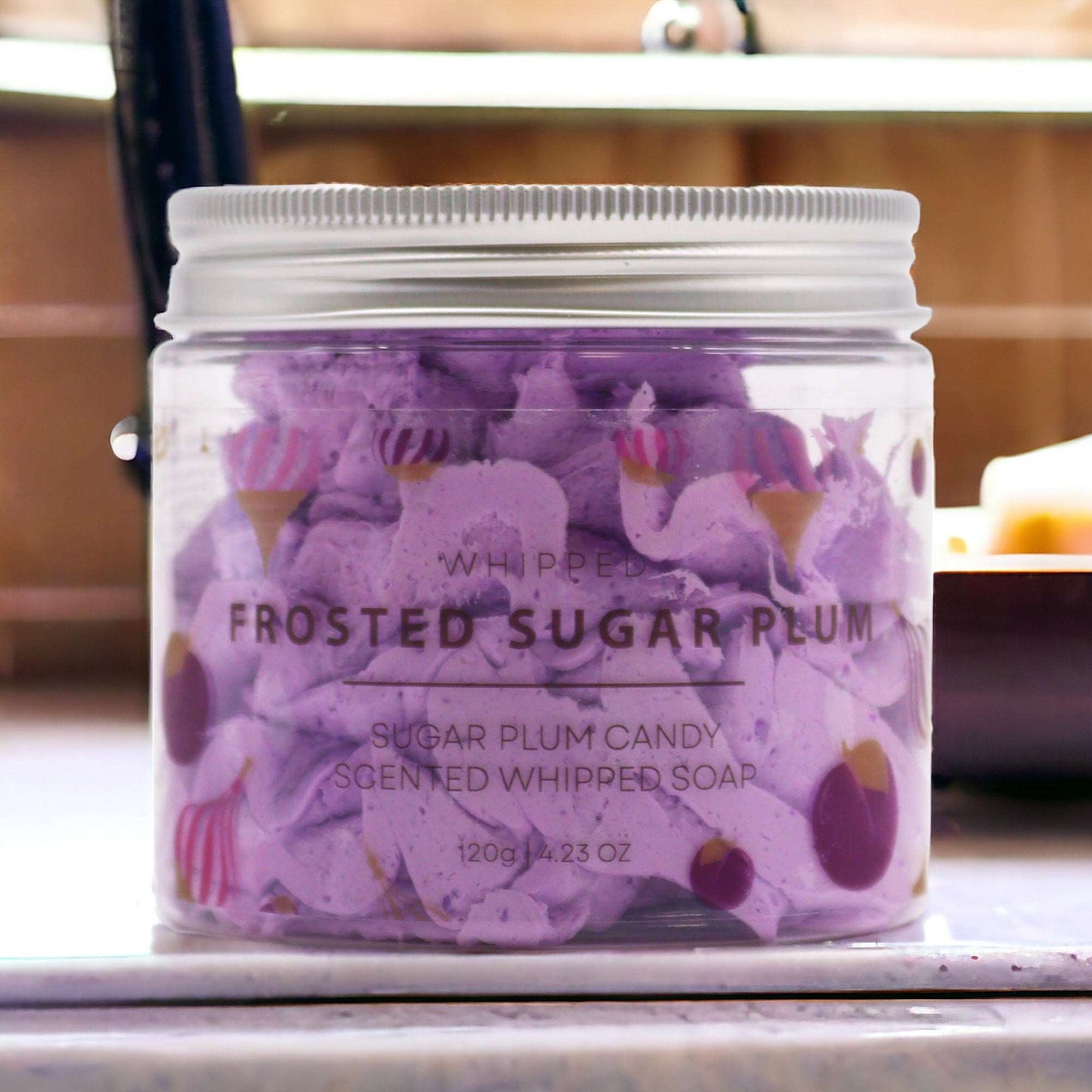 Frosted Sugar Plum Whipped Cream Soap 120g