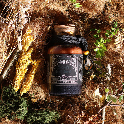 Ancient Witch Bath Spell Potion & Citrine Crystal Amulet - Success