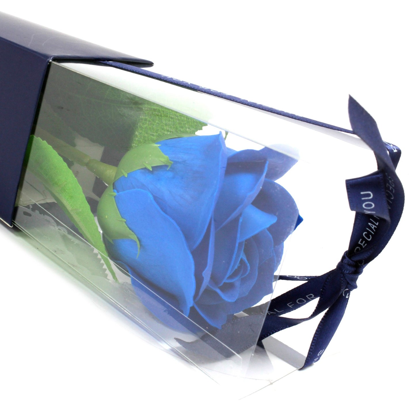 Single Rose - Blue  Rose Soap Flower
