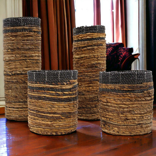Banana Leaf Set - 2 Vase & 2 Bins